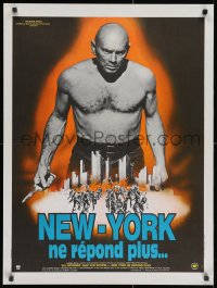 2c922 ULTIMATE WARRIOR French 24x32 1976 bald & barechested Yul Brynner, a film of the future!