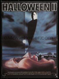 2c953 HALLOWEEN II French 16x21 1982 different Landi horror art, more of the night HE came home!