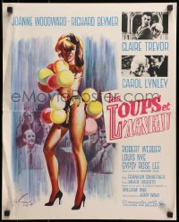 2c987 STRIPPER French 18x22 1963 story of the men who led sexy Joanne Woodward to be a stripper!
