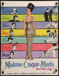 2c997 WHAT A WAY TO GO French 17x22 1964 sexy full-length Shirley MacLaine, Paul Newman, Mitchum!