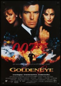 2c033 GOLDENEYE German 1995 cool image of Pierce Brosnan as secret agent James Bond 007!