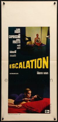 2c471 ESCALATION Italian locandina 1968 sexy nude Claudine Auger wearing only body paint & more!