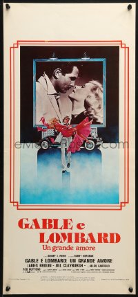 2c477 GABLE & LOMBARD Italian locandina 1976 James Brolin as Clark, Jill Clayburgh as Carole!