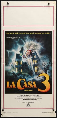 2c478 GHOSTHOUSE Italian locandina 1988 Umberto Lenzi's La casa 3, wild different Enzo Sciotti horror art!