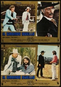 2c543 GRAND DUEL group of 10 Italian 18x26 pbustas 1973 Il Grande Duello, spaghetti western!