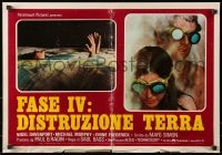 2c518 PHASE IV Italian 19x26 pbusta 1977 Nigel Davenport, sci-fi/horror directed by Saul Bass!
