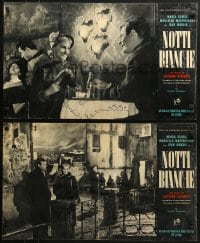 2c540 WHITE NIGHTS group of 9 Italian 16x27 pbustas 1957 Luchino Visconti, Schell, Mastroianni!