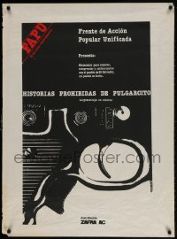 2c039 HISTORIAS PROHIBIDAS DE PULGARCITO Mexican poster 1980 cool close-up art of gun trigger!