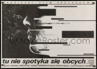 2c383 CHUZHIE ZDES NE KHODYAT Polish 27x38 1987 wild Witold Dybowski profile art!