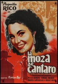 2c221 LA MOZA DE CANTARO Spanish 1954 striking and wonderful Campos art of sexy Paquita Rico!