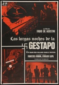 2c237 RED NIGHTS OF THE GESTAPO Spanish 1978 wild image of woman & Nazis!