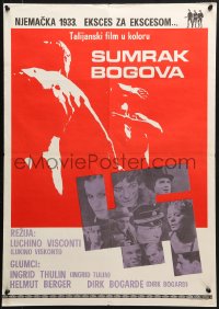 2c324 DAMNED Yugoslavian 20x28 1970 Luchino Visconti's La caduta degli dei, completely different!