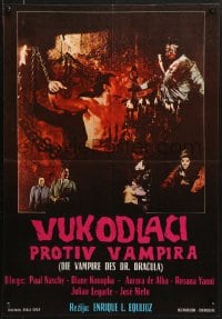 2c332 FRANKENSTEIN'S BLOODY TERROR Yugoslavian 19x27 1968 Naschy, Manuel Manzaneque, Frankenstein's Bloody Terror!