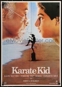 2c340 KARATE KID Yugoslavian 19x27 1984 Pat Morita, Ralph Macchio, teen martial arts classic!