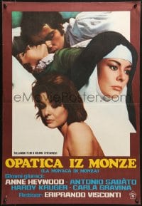 2c341 LADY OF MONZA Yugoslavian 19x27 1970 her other love is God, sexy nun Anne Heywood!
