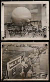 2d822 1939 NEW YORK WORLD'S FAIR 3 8x10 stills 1939 two with images of the Trylon and Perisphere!