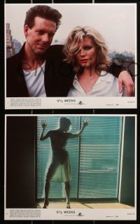 2d017 9 1/2 WEEKS 8 8x10 mini LCs 1986 cool Mickey Rourke, super sexy images of Kim Basinger!