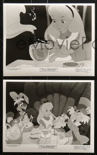 2d462 ALICE IN WONDERLAND 8 8x10 stills R1974 Disney classic cartoon from Lewis Carroll's book!