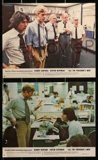 2d013 ALL THE PRESIDENT'S MEN 9 color 8x10 stills 1976 Hoffman & Redford as Woodward & Bernstein!