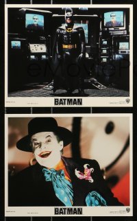 2d021 BATMAN 8 8x10 mini LCs 1989 Michael Keaton, Kim Basinger, Jack Nicholson, directed by Tim Burton!
