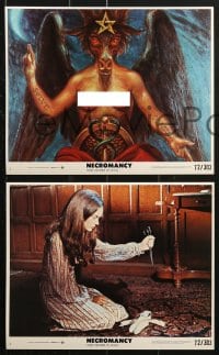 2d053 NECROMANCY 8 8x10 mini LCs 1972 Orson Welles, Pamela Franklin, wild occult horror images!