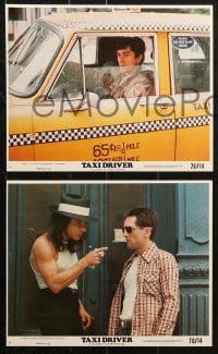 2d069 TAXI DRIVER 8 8x10 mini LCs 1976 Scorsese, Robert De Niro, Shepherd, Keitel, Foster, Brooks!