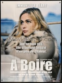 2f528 A BOIRE French 1p 2004 close up of beautiful Emmanuelle Beart wearing fur coat!