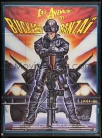 2f534 ADVENTURES OF BUCKAROO BANZAI French 1p 1986 cool different art of Peter Weller by Melki!