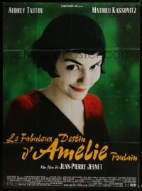 2f545 AMELIE French 1p 2001 Jean-Pierre Jeunet, great close up of Audrey Tautou by Laurent Lufroy!