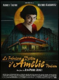 2f544 AMELIE French 1p 1901 Jean-Pierre Jeunet, great image of Audrey Tautou over storefront!