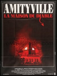 2f547 AMITYVILLE HORROR French 1p 1980 great image of haunted house, for God's sake get out!