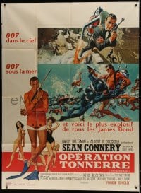 2f947 THUNDERBALL French 1p 1965 McGinnis & McCarthy art of Sean Connery as James Bond 007!