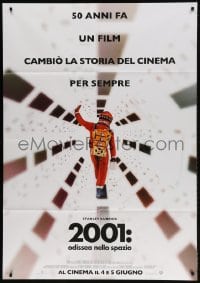 2f086 2001: A SPACE ODYSSEY advance Italian 1p R2018 Stanley Kubrick classic, cool different image!