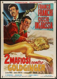2f085 2 MAFIOSI AGAINST GOLDGINGER Italian 1p 1965 Franco & Ciccio parody of James Bond Goldfinger!