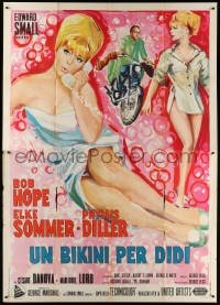 2f013 BOY DID I GET A WRONG NUMBER Italian 2p 1966 Avelli art of sexy Elke Sommer & Bob Hope!