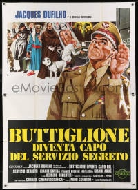 2f016 BUTTIGLIONE DIVENTA CAPO DEL SERVIZIO SEGRETO Italian 2p 1975 art of soldier Jacques Dufilho!