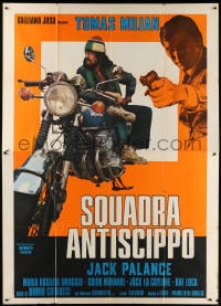 2f019 COP IN BLUE JEANS Italian 2p 1976 Squadra Antiscippo, Jack Palance, Tomas Milian w/motorcycle