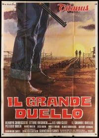 2f032 GRAND DUEL Italian 2p 1973 Il Grande Duello, spaghetti western art by Averardo Ciriello!