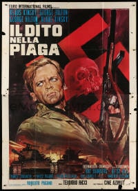 2f049 LIBERATORS Italian 2p 1969 different artwork of Klaus Kinski & swastika by Gasparri!
