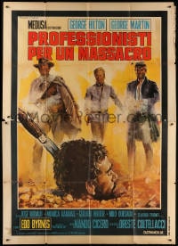 2f063 PROFESSIONALS FOR A MASSACRE Italian 2p 1967 Gasparri art of dead man buried up to his neck!