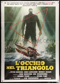 2f069 SHOCK WAVES Italian 2p 1977 different art of wacky ocean zombies in the Bermuda Triangle!