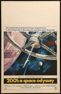 2f195 2001: A SPACE ODYSSEY WC 1968 Stanley Kubrick classic, art of space wheel by Bob McCall!