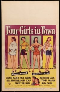 2f196 4 GIRLS IN TOWN WC 1956 sexy Julie Adams, Marianne Cook, Elsa Martinelli & Gia Scala!