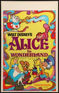 2f203 ALICE IN WONDERLAND WC R1974 Walt Disney, Lewis Carroll classic, cool psychedelic art!