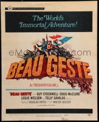 2f216 BEAU GESTE WC 1966 Guy Stockwell, Leslie Nielsen, McCarthy art, world's immortal adventure!