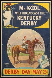 2f247 DERBY DAY radio WC 1936 Mr. Kool will broadcast the Kentucky Derby horse race, cigarette ad!