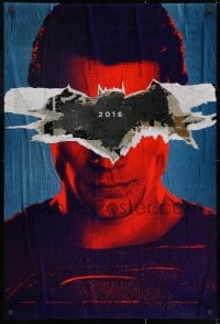 2g101 BATMAN V SUPERMAN teaser DS 1sh 2016 close up of Henry Cavill in title role under symbol!