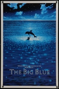 2g113 BIG BLUE 1sh 1988 Luc Besson's Le Grand Bleu, cool image of boy & dolphin in ocean!