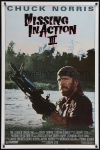 2g138 BRADDOCK: MISSING IN ACTION III int'l 1sh 1988 great image of Chuck Norris w/ M-60 machine gun