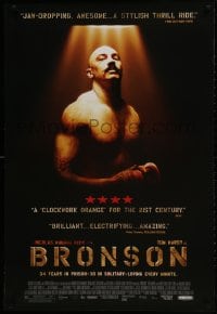 2g145 BRONSON DS 1sh 2009 cool image of Tom Hardy in title role, directed by Nicolas Winding Refn!